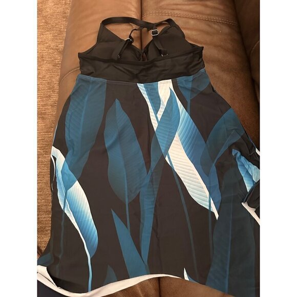 NAFLEAP Women Swimdress Swimsuit Plus Size Two Piece Tankini Swimwear Medium - Picture 3 of 5